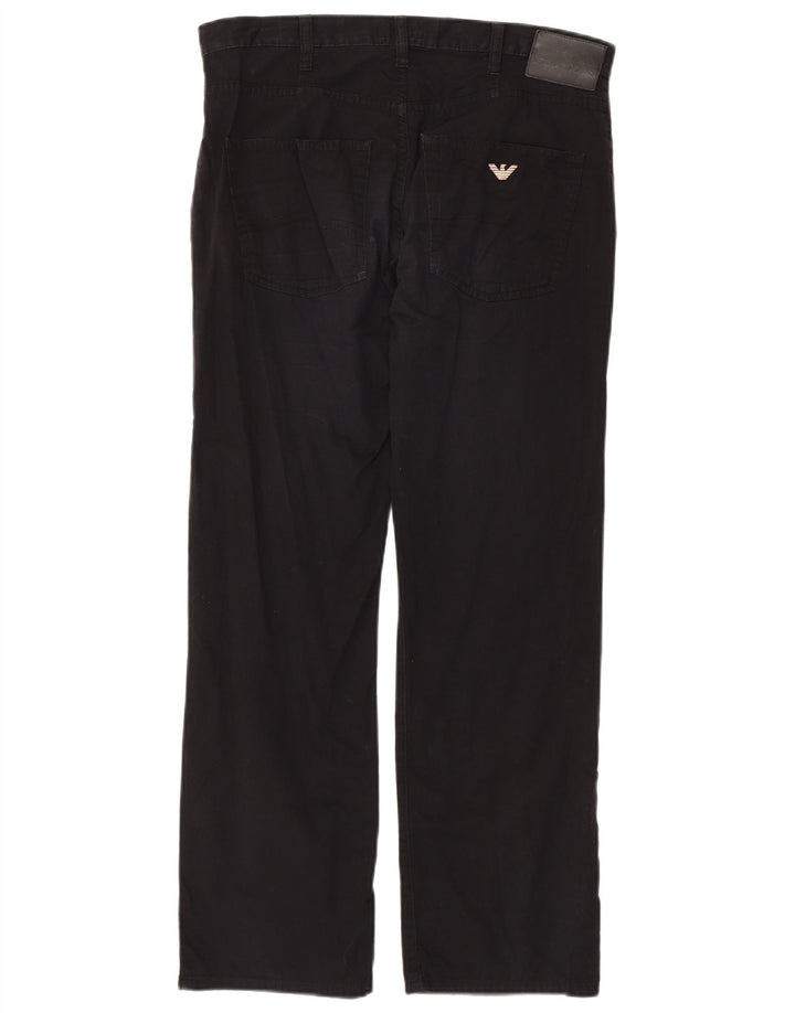 Armani Herren gerade Freizeithose W32 L28 Schwarz