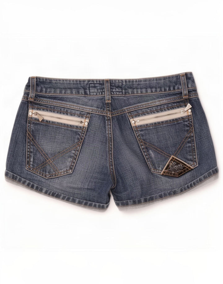 Roy Rogers Damen-Jeansshorts im Distressed-Look, mittelgroß, W29, blaue Baumwolle