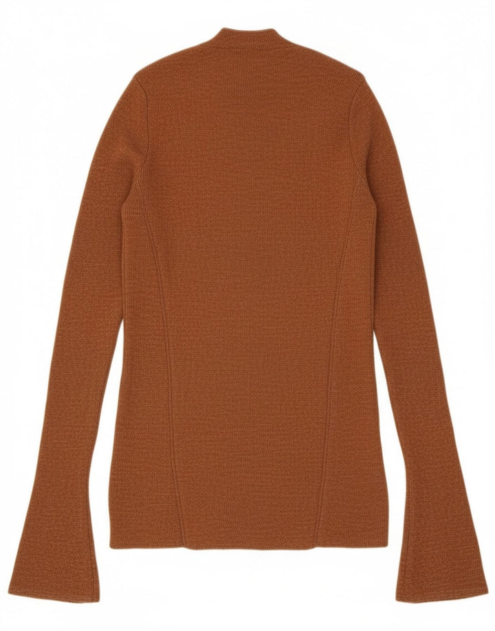Zara Damen Pullover mit Rundhalsausschnitt, UK 12, Mittelbraun
