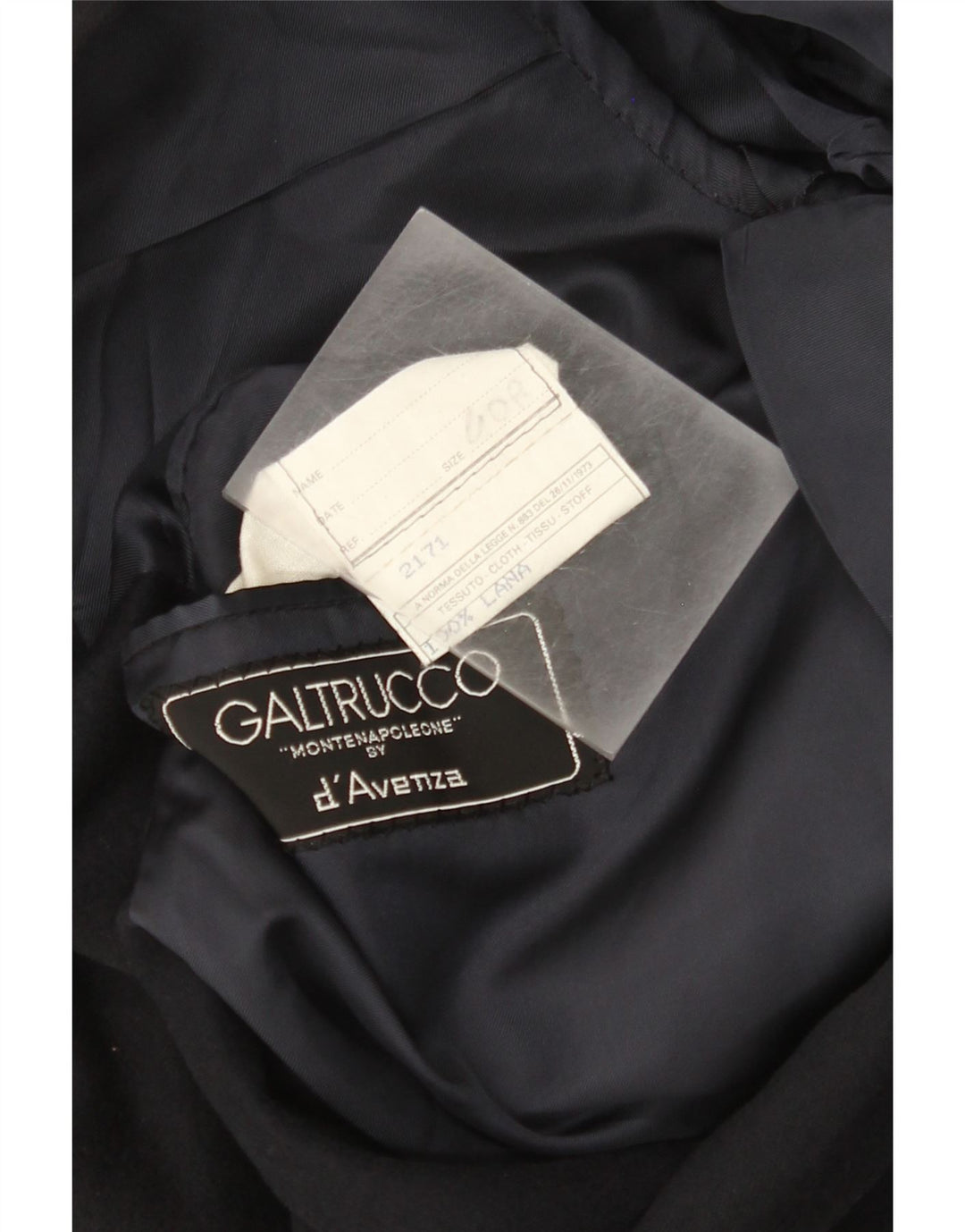 Galtrucco Herren Zweireiher Blazer Jacke IT 40 Große schwarze Wolle