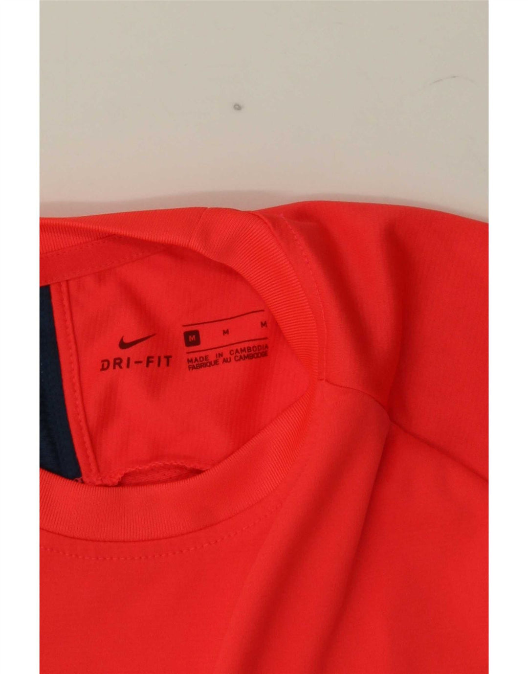 Nike Herren Dri Fit T-Shirt Top Mittelrot Farbblock