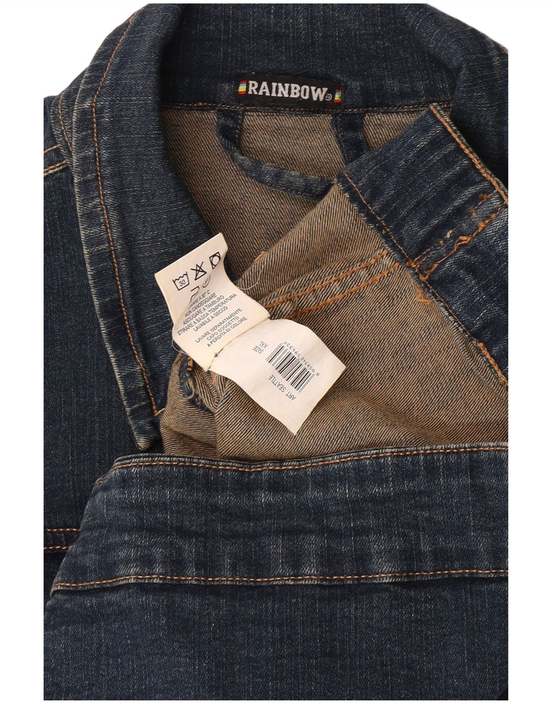 Rainbow Seattle Jeansjacke für Mädchen, 13–14 Jahre, 2XL, blaue Baumwolle