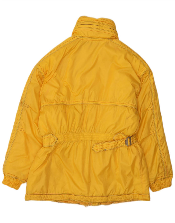 Ellesse Damen-Skijacke mit Kapuze, übergroß, UK 14, Größe L, Gelb, Farbblock