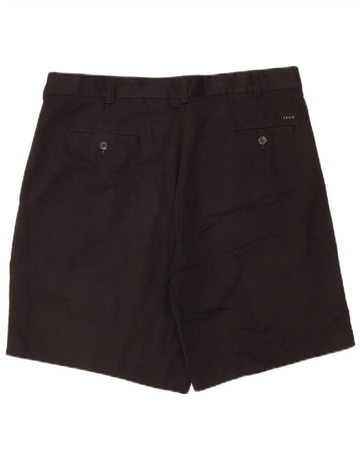 Izod Mens Pegged Chino Shorts W36 Large Schwarz Polyester