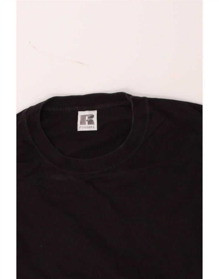 RUSSELL ATHLETIC Mens T-Shirt Top Large Black Vintage Russell Athletic and Second-Hand Russell Athletic from Messina Hembry 