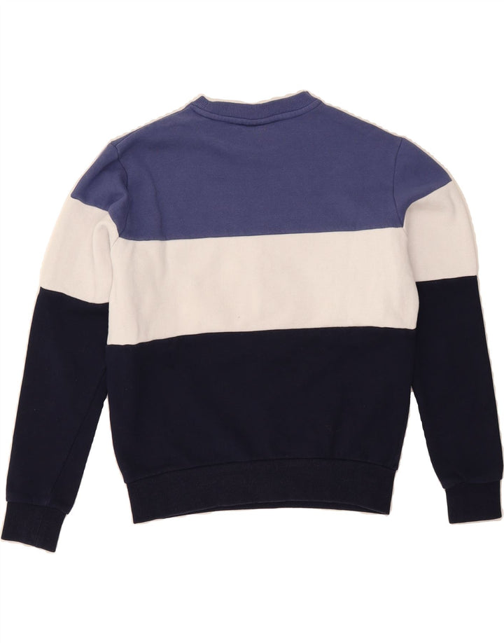 FILA Womens Crop Oversized Sweatshirt Jumper UK 2 2XS Multicoloured Vintage Fila and Second-Hand Fila from Messina Hembry 