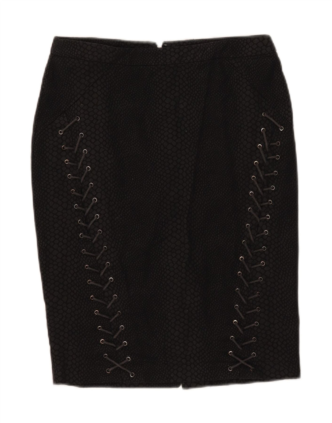 Zara Damen Bleistiftrock Small W28 Schwarz Animal Print