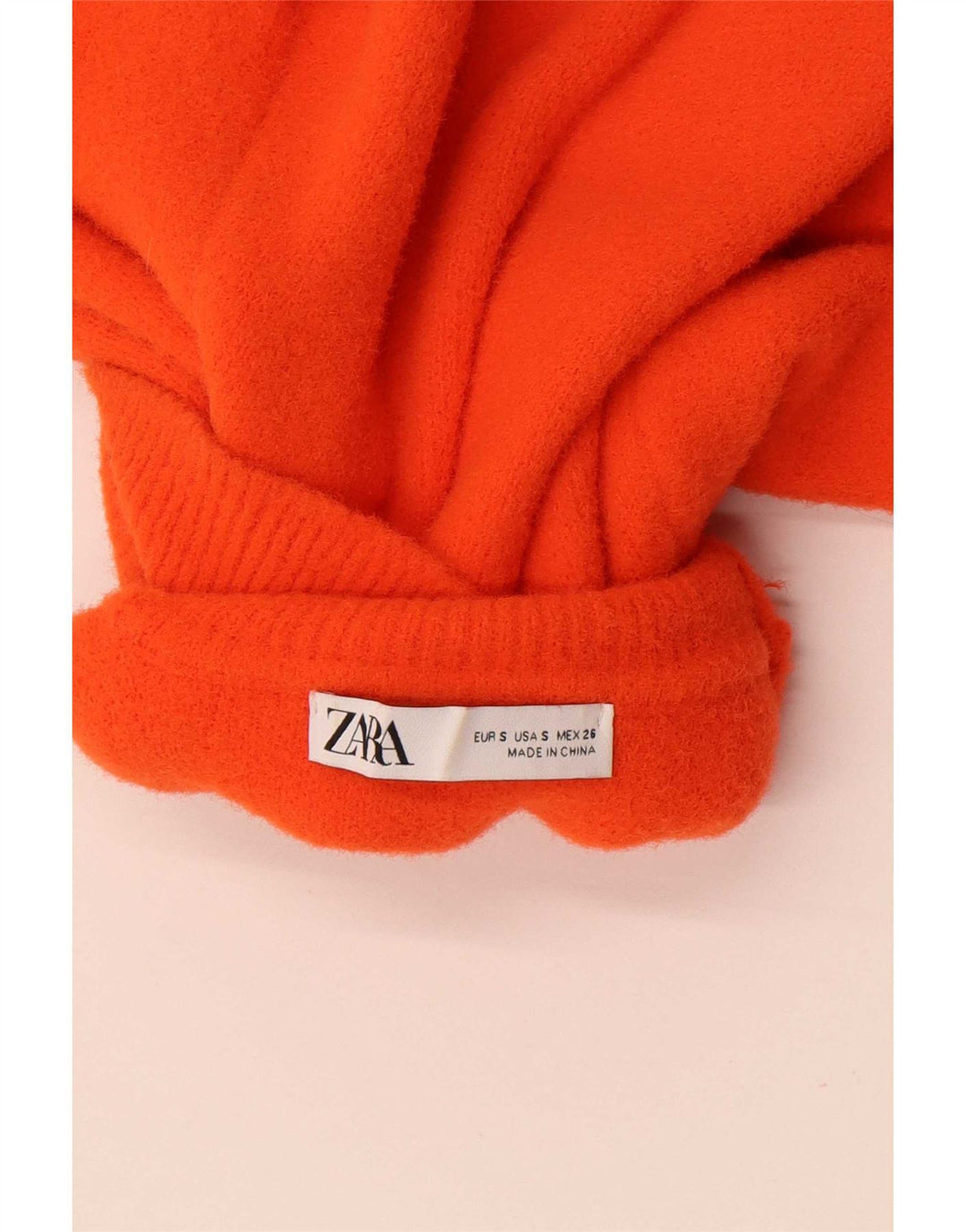 Zara Damen Crop Rollkragenpullover Pullover UK 10 Small Orange