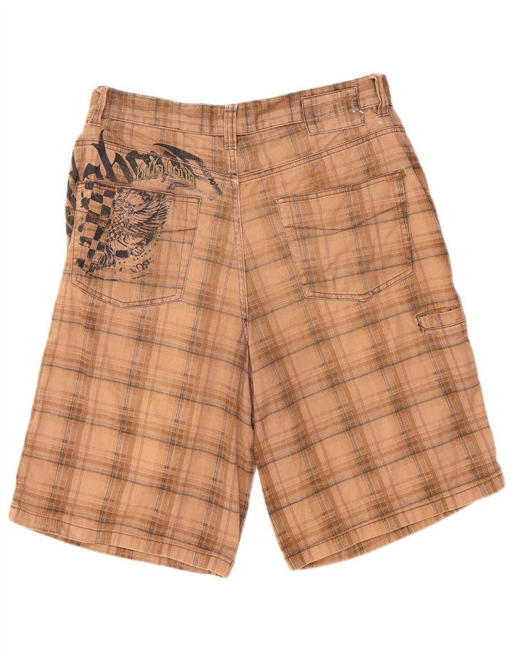 BILLABONG Herren Graphic Casual Shorts W32 Mittelbeige karierte Baumwolle