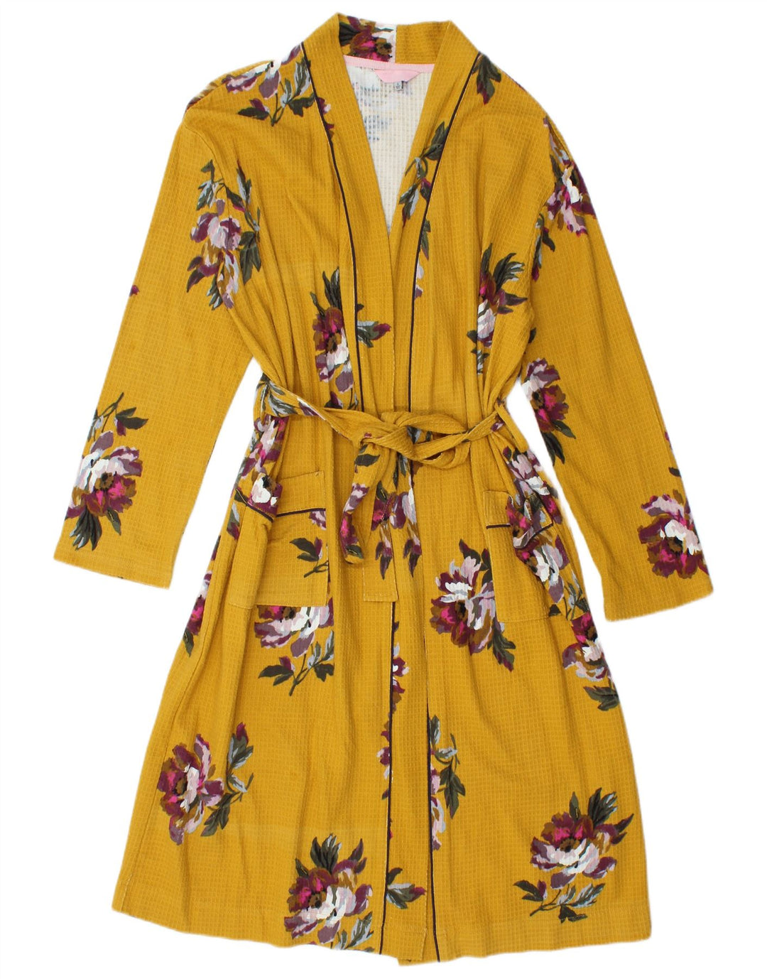 Übergroßes Robe-Kleid für Damen von Joules, Gr. 10, klein, gelb geblümt