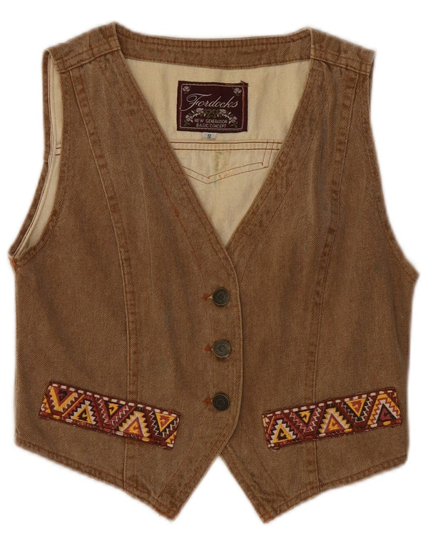 Fordocks Damen Jeansweste UK 10 Small Brown