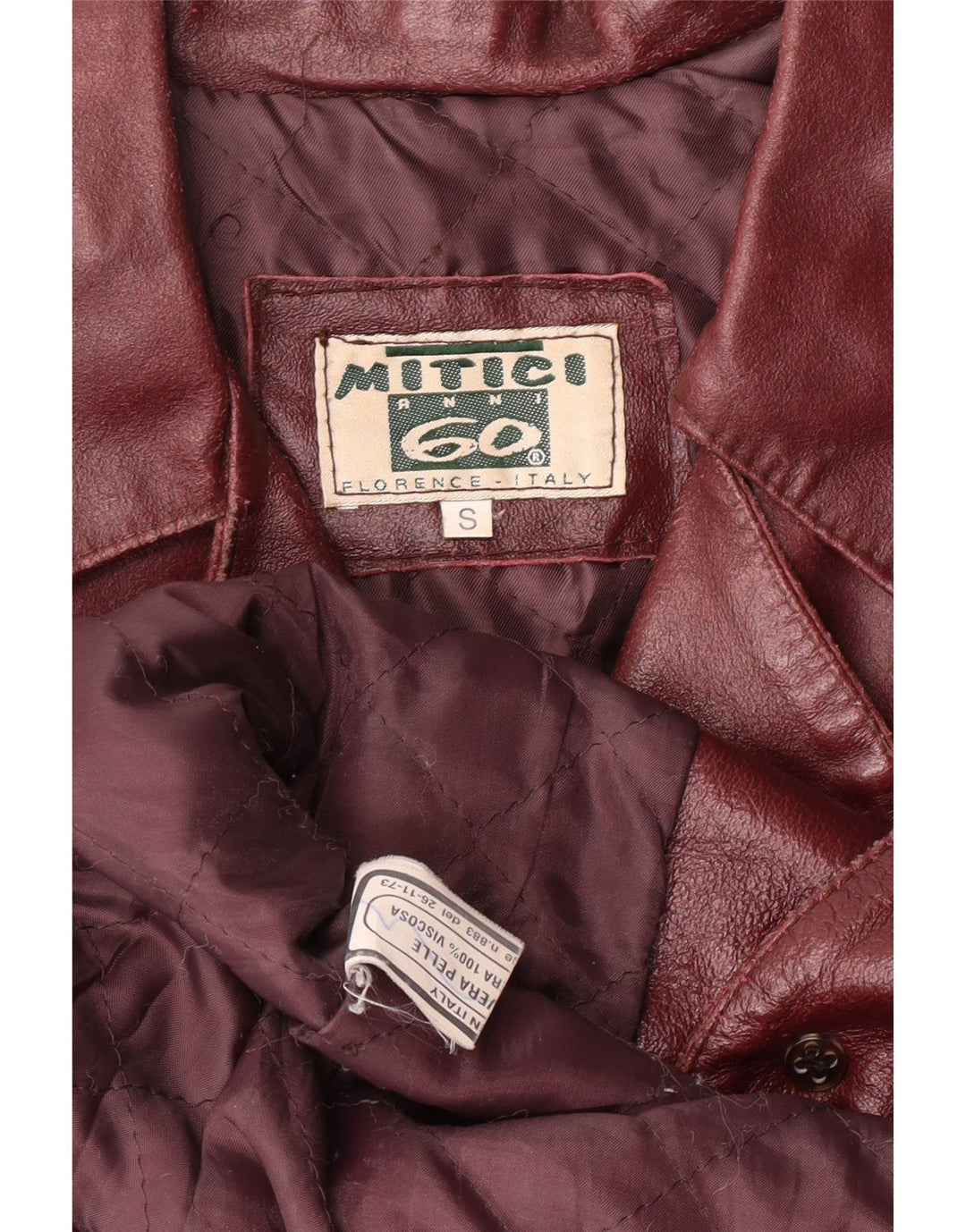 Damen Lederjacke UK 10 Kleines kastanienbraunes Leder