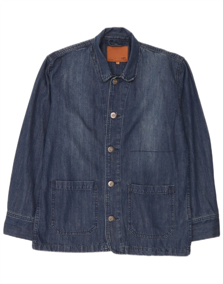 Lager 157 Herren-Jeans-Blazer mit 5 Knöpfen, UK 40, Größe L, Blau, Baumwolle
