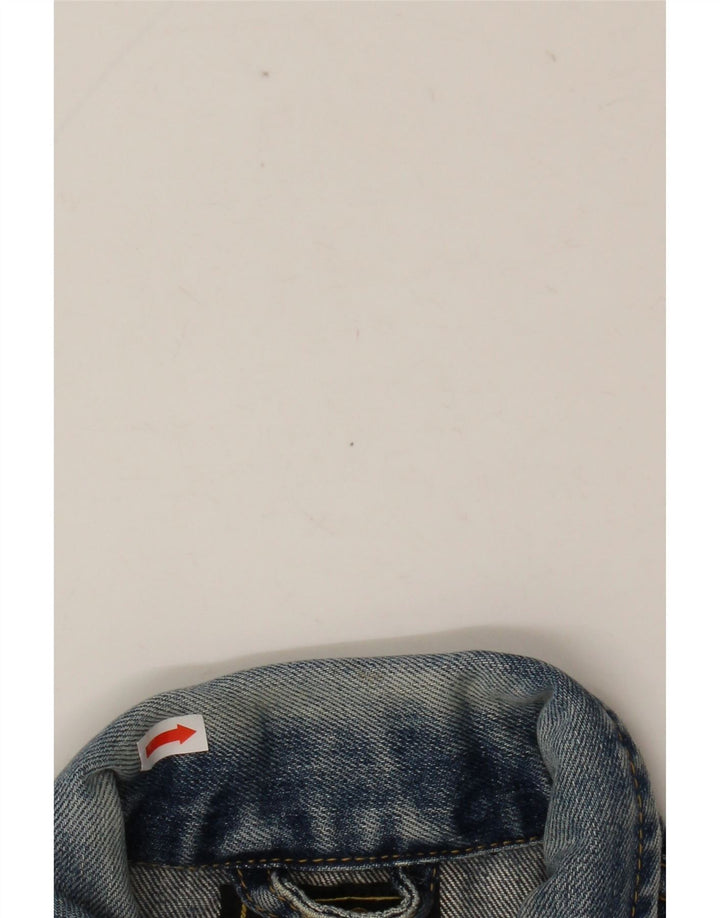 Lee Womens Crop Denim Jacke UK 10 Small Blaue Baumwolle