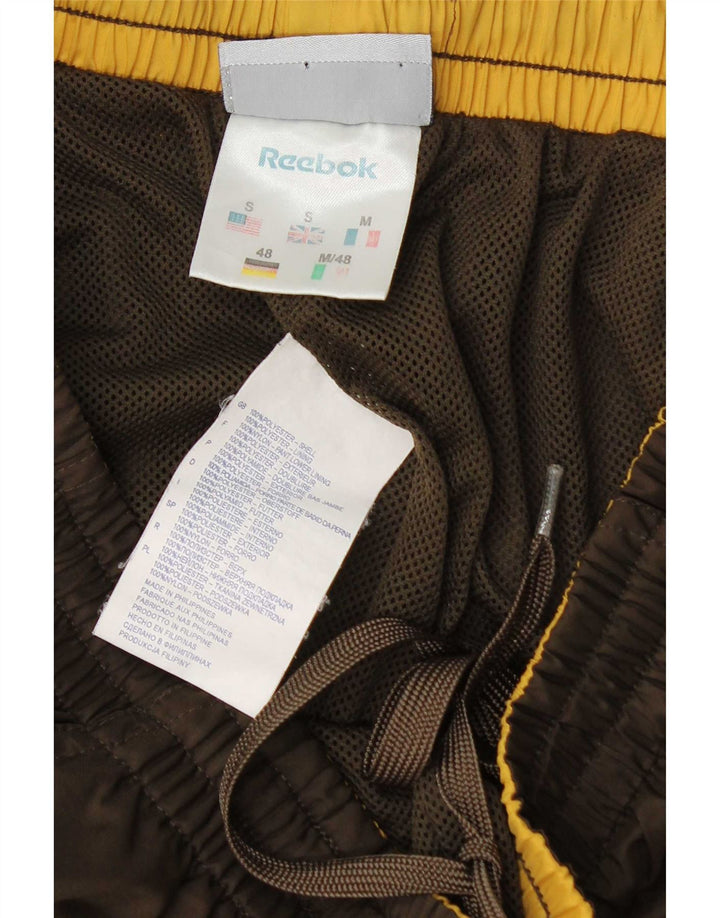Reebok Herren-Trainingsanzug mit Grafik, Jogginghose, Größe S, braun, Polyester