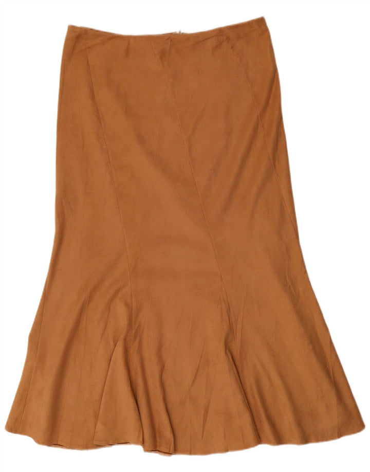 MARKS & SPENCER Womens Mermaid Skirt UK 16 Large W34 Brown Polyester