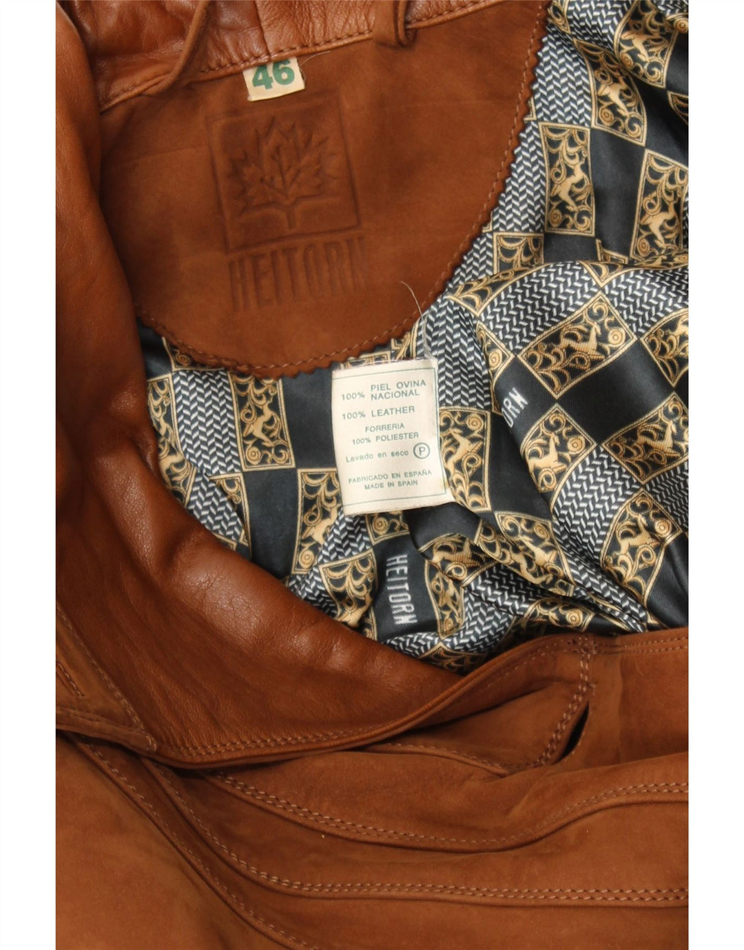 HEITORN Damen Wildledermantel EU 46 XL Braunes Leder