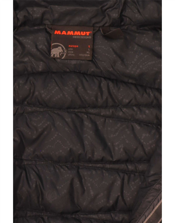Mammut Womens Hooded Wattierte Jacke UK 16 Large Schwarz