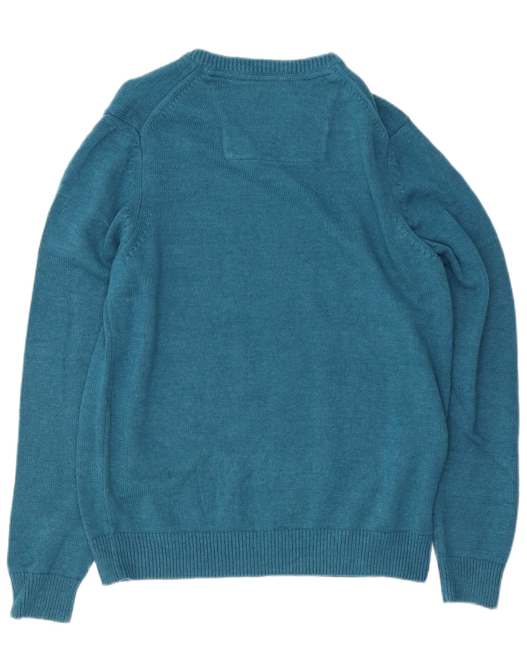IZOD Herren-Pullover mit V-Ausschnitt, mittelblaue Baumwolle
