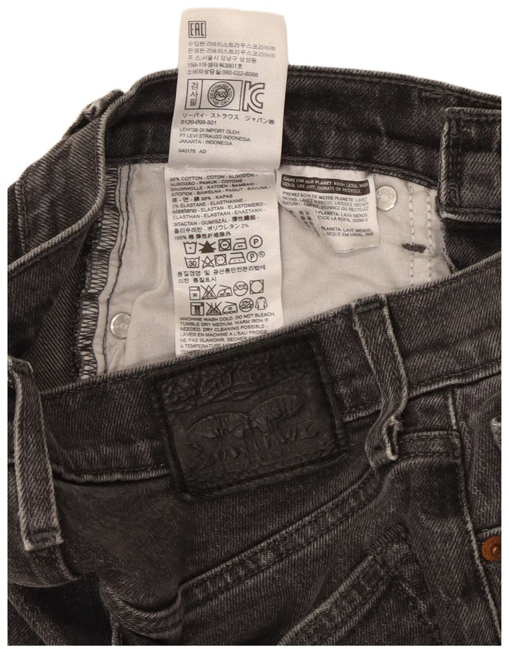 Levi's Damen Tapered Jeans W26 L26 Schwarze Baumwolle