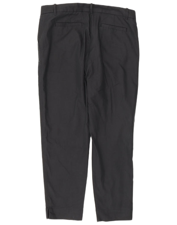 Marks & Spencer Damen Gerade Chinohose UK 16 Large W36 L28 Schwarz