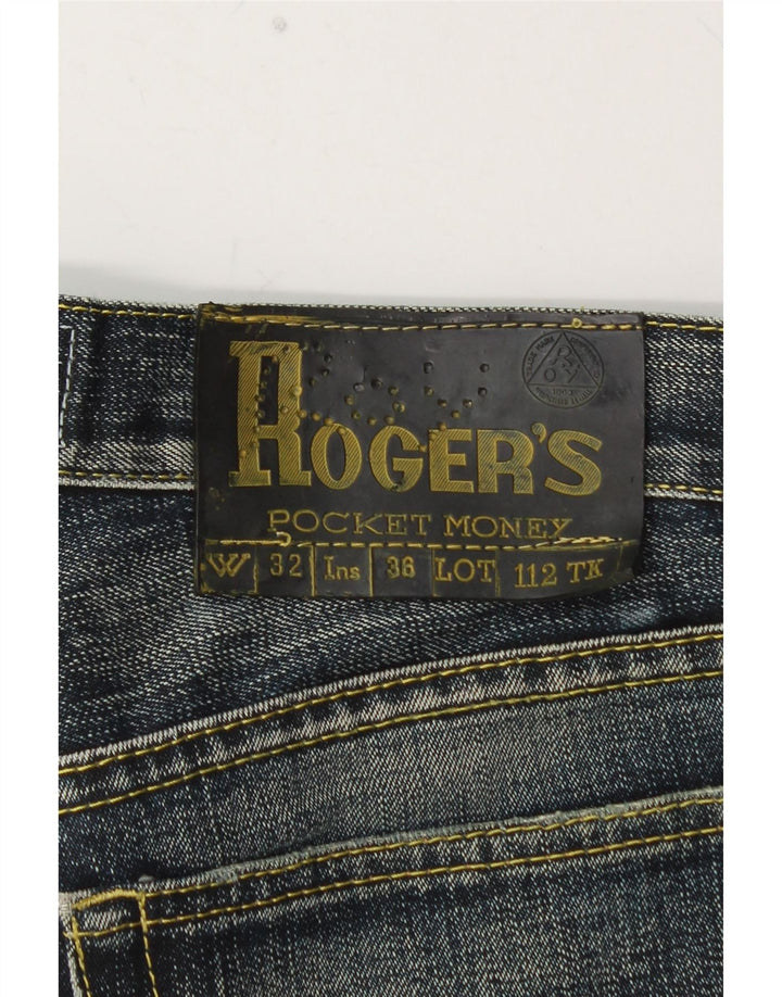 ROY ROGERS Herren Straight Jeans W32 L30 Blaue Baumwolle