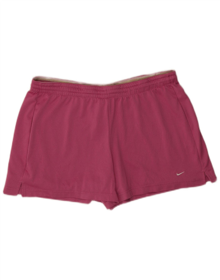 NIKE Damen Sportshorts US 12/14 Large Rosa Polyester