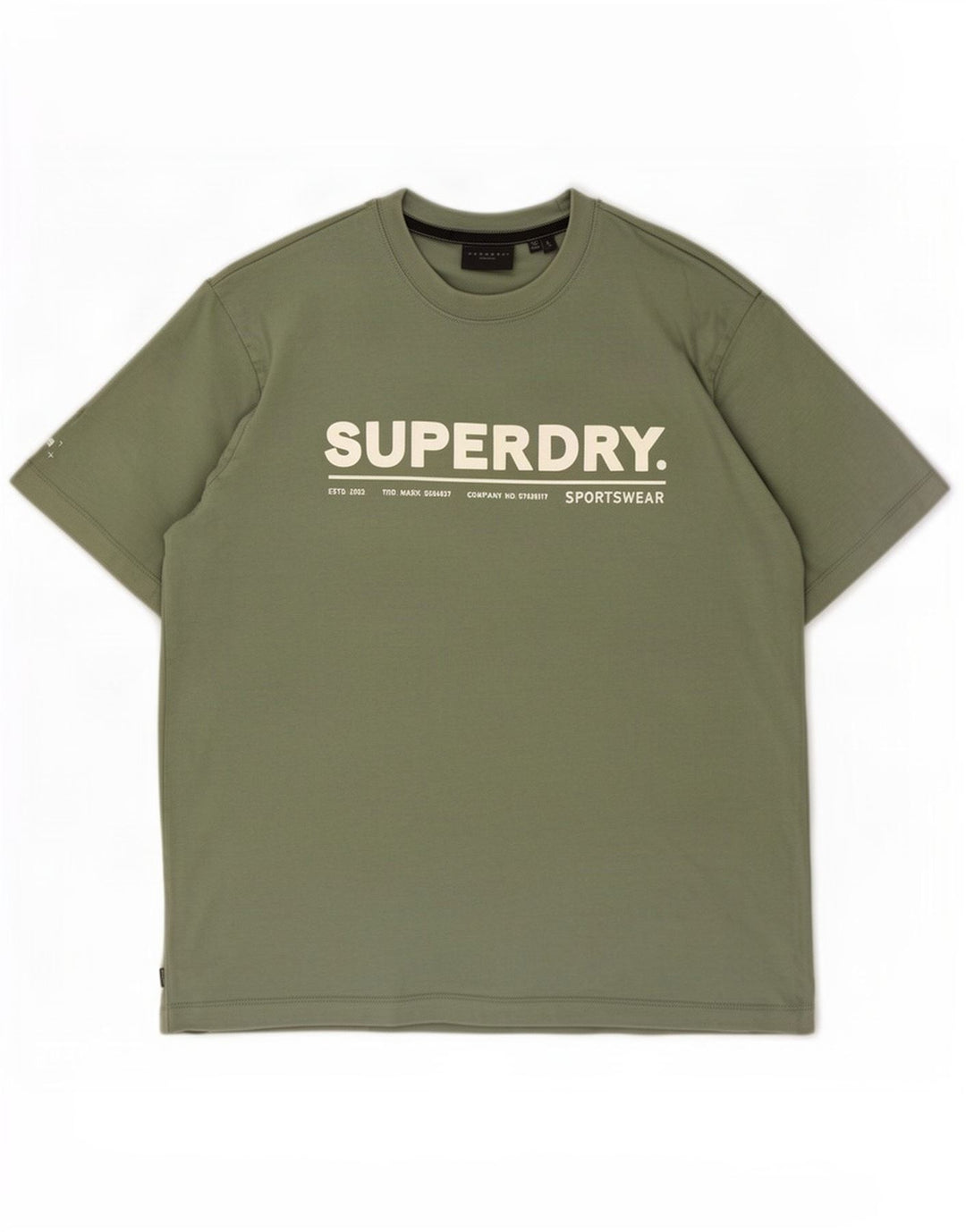 Superdry Herren-T-Shirt mit Grafik, Größe L, aus grüner Baumwolle