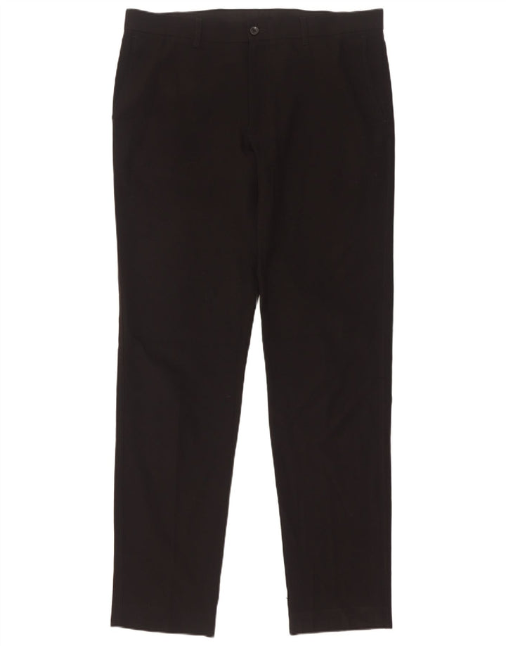 Marks & Spencer Herren Slim Chinohose W34 L33 Schwarz Polyester