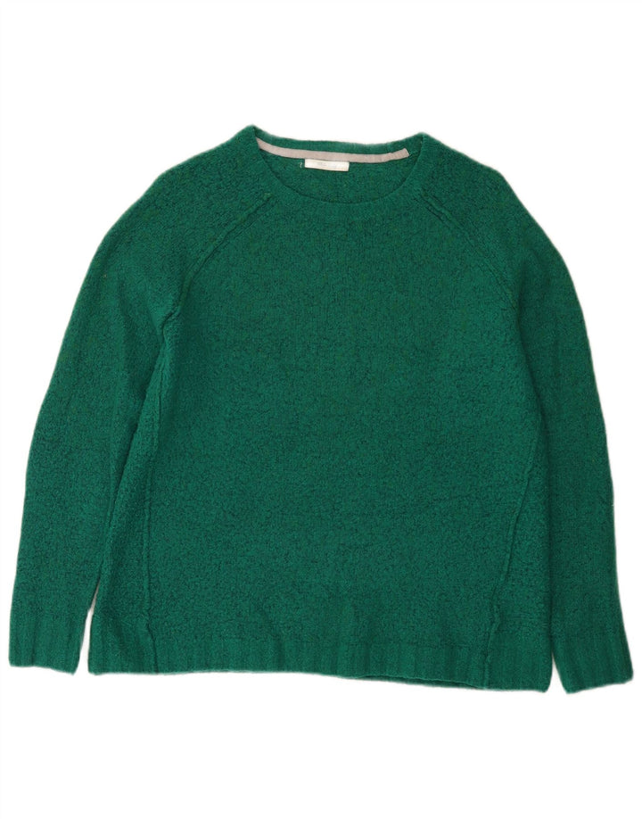 White Stuff Damen-Pullover mit Rundhalsausschnitt, Gr. 16, Größe L, grünes Nylon