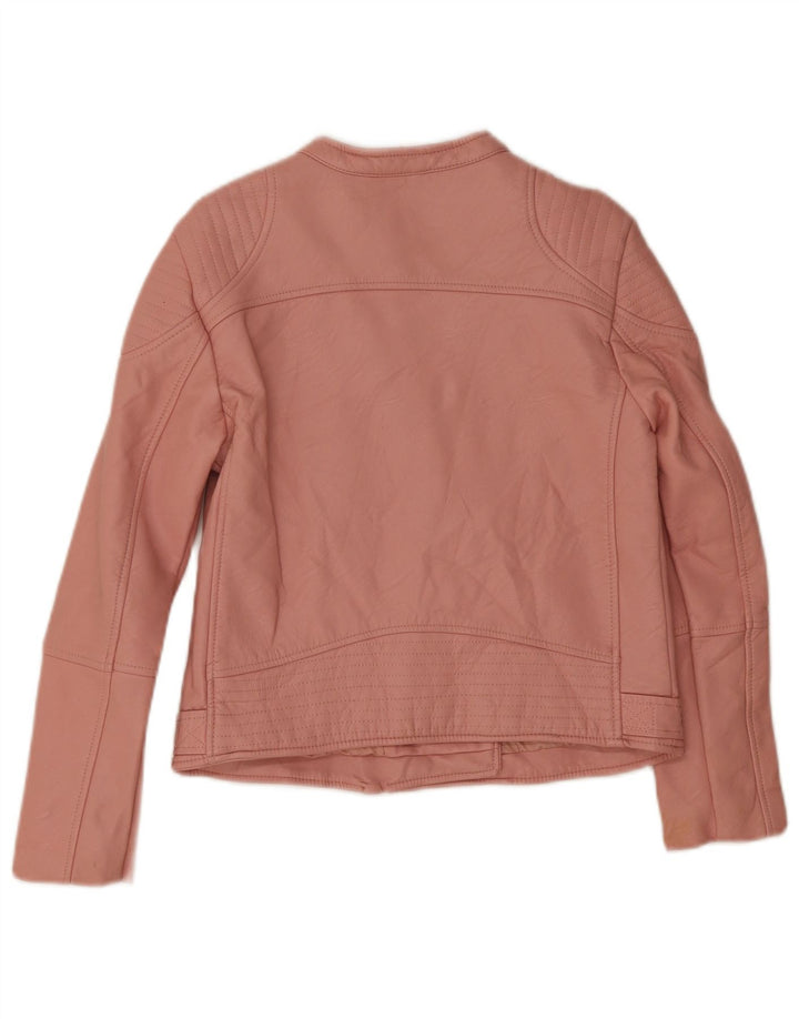 Zara Mädchen-Kunstlederjacke, 13–14 Jahre, rosa Polyester