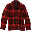 LIBRA Womens 3 Button Blazer Jacket UK 10 Small Red Check Acetate Vintage Libra and Second-Hand Libra from Messina Hembry 