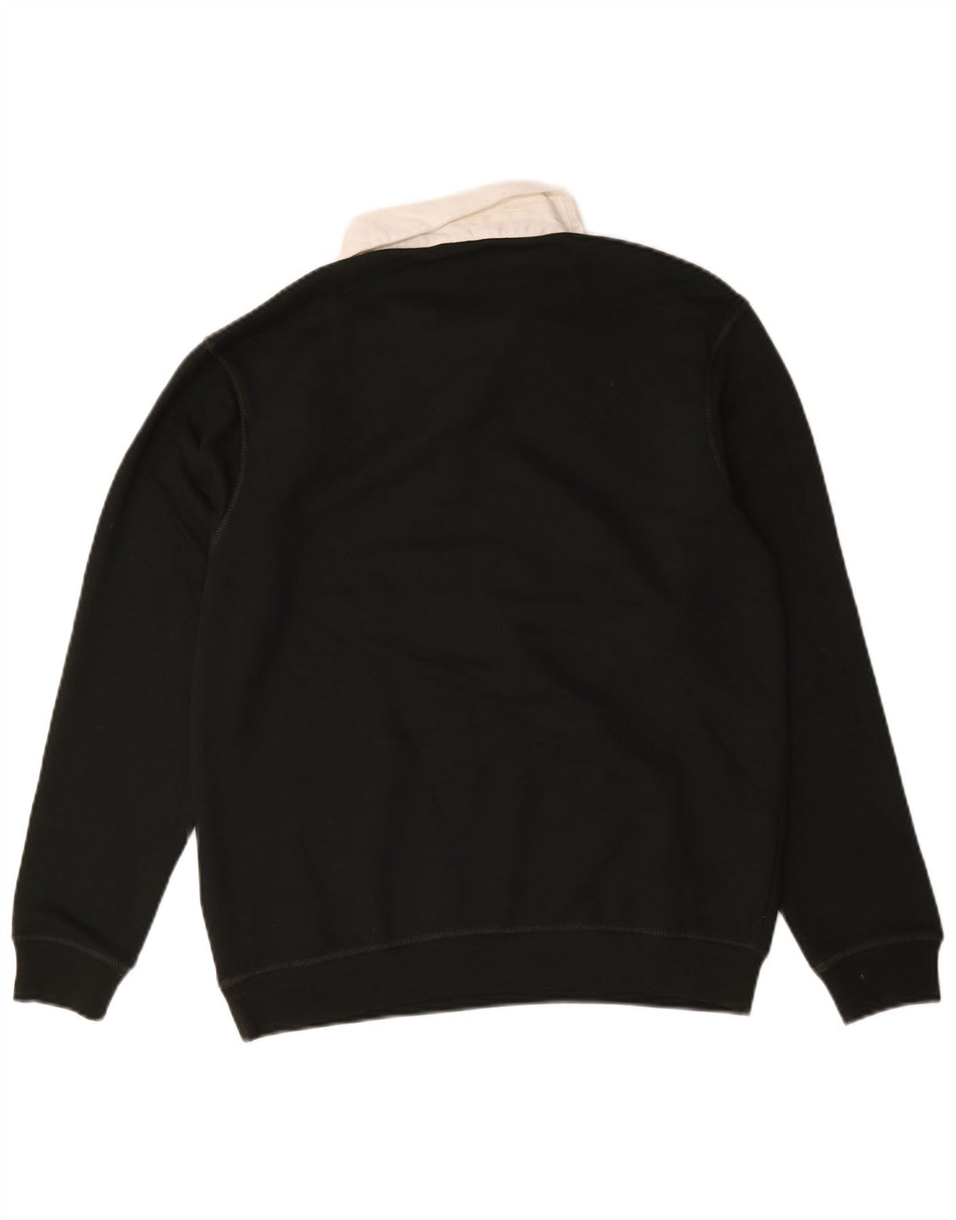 Zara Herren-Sweatshirt mit Rollkragen, Größe S, schwarze Baumwolle