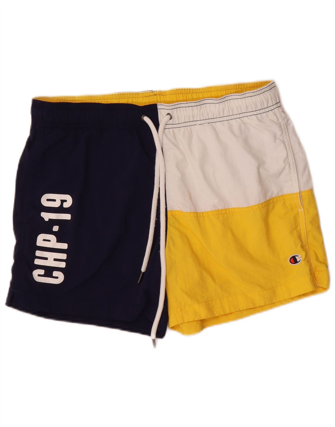 Champion Herren-Badeshorts mit Grafik, mittelgroß, Marineblau, Farbblock