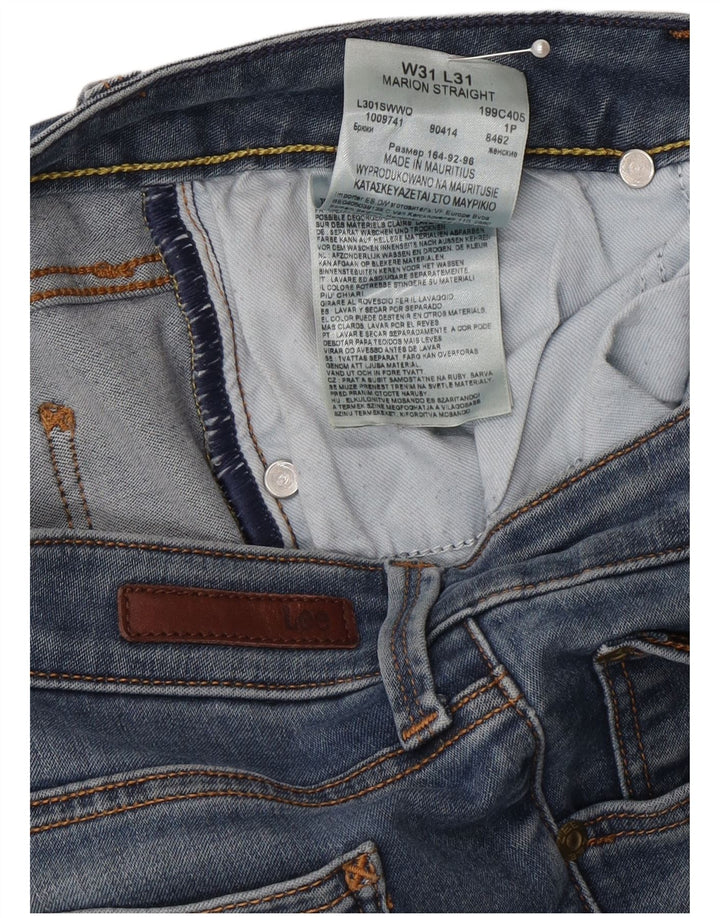 Lee Herren Marion Straight Jeans W31 L31 Blaue Baumwolle