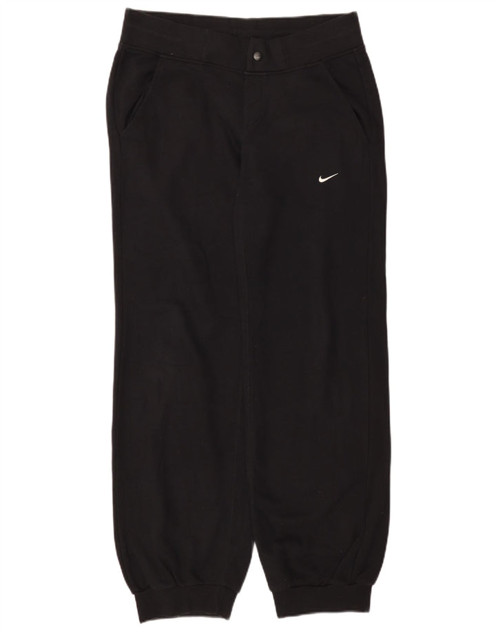 Nike Damen Trainingshose Jogger UK 10 Small Schwarz Baumwolle