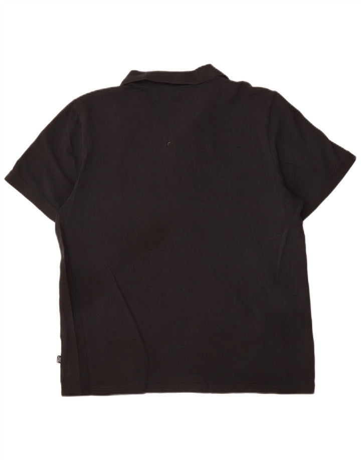 PUMA Herren-Poloshirt, groß, schwarze Baumwolle