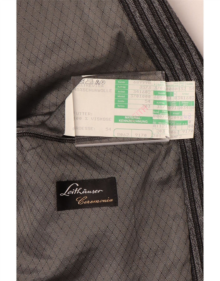 Leithauser Herren-Blazer mit 1 Knopf, EU 54, 2XL, grau gestreift, Trevira