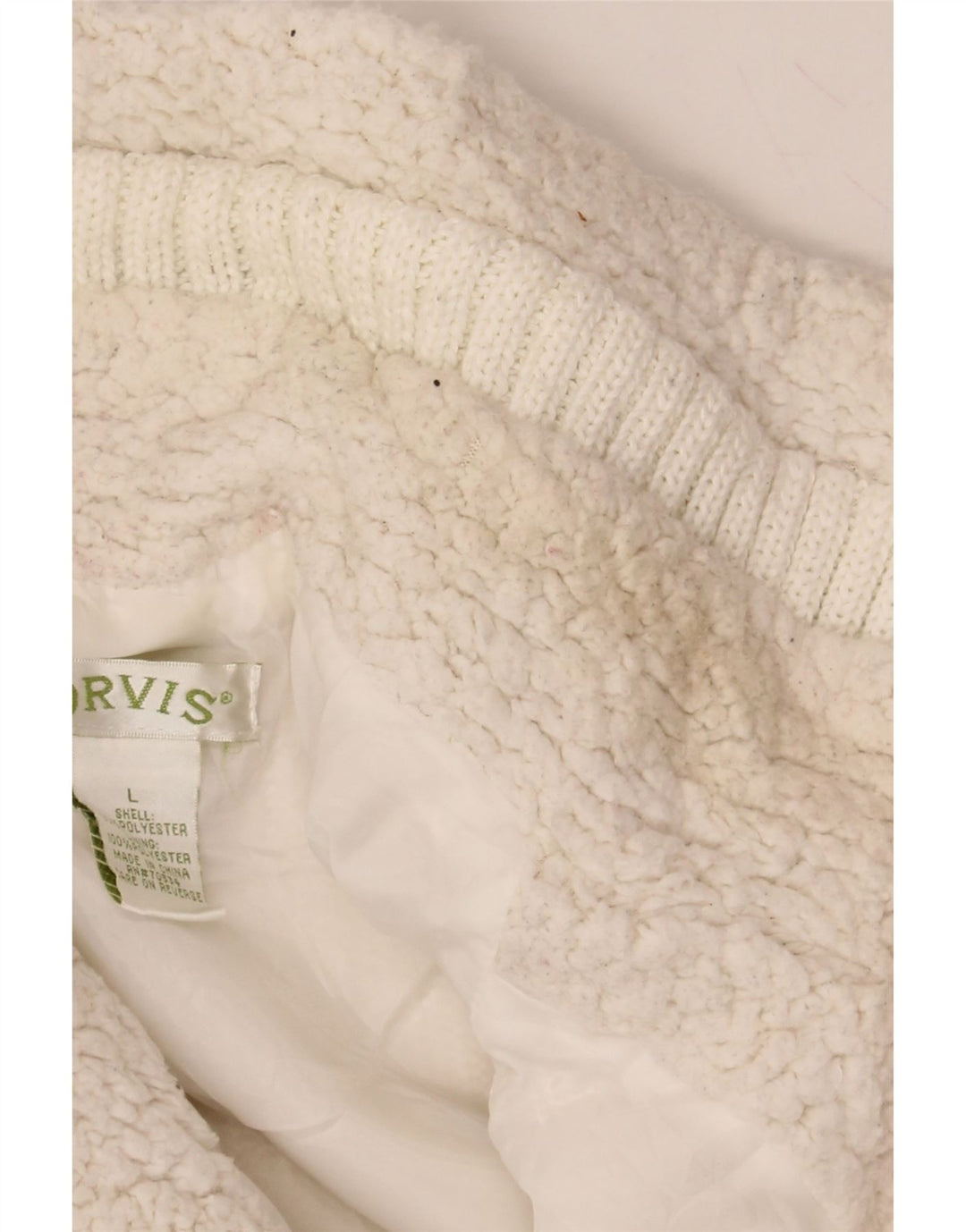 ORVIS Womens Fleece Gilet UK 16 Large Off White Polyester Vintage Orvis and Second-Hand Orvis from Messina Hembry 