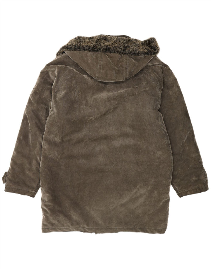 Gianfranco Ferre Herren Kapuzenparkajacke UK 40 Large Grau
