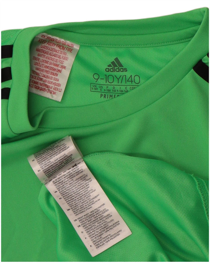 Adidas Jungen Aeroready T-Shirt Top 9–10 Jahre, grünes Polyester