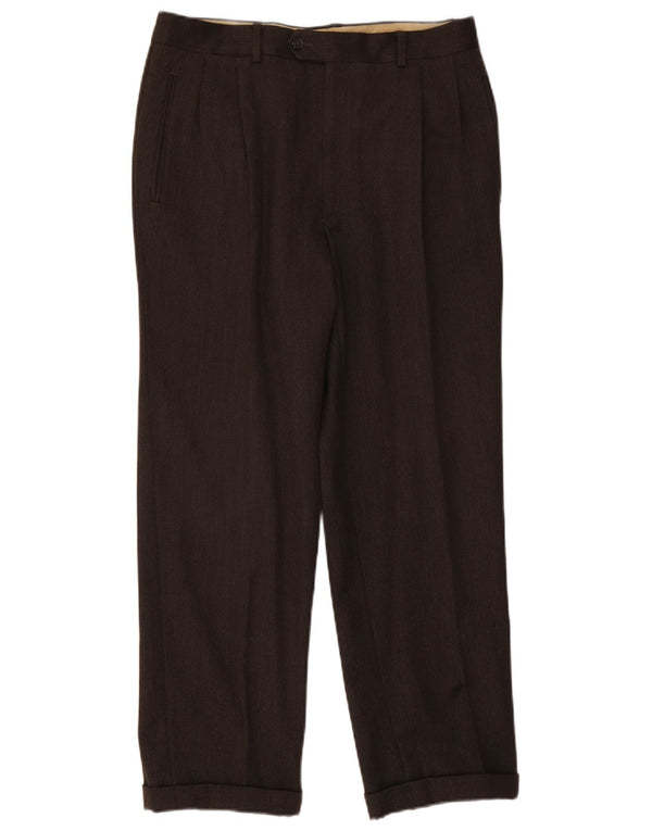 Vintage Mens Pegged Suit Trousers W32 L28 Brown