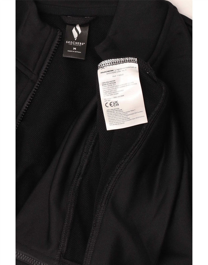 Skechers Womens Graphic Trainingsanzug Top Jacke UK 14 Medium Schwarz Polyester