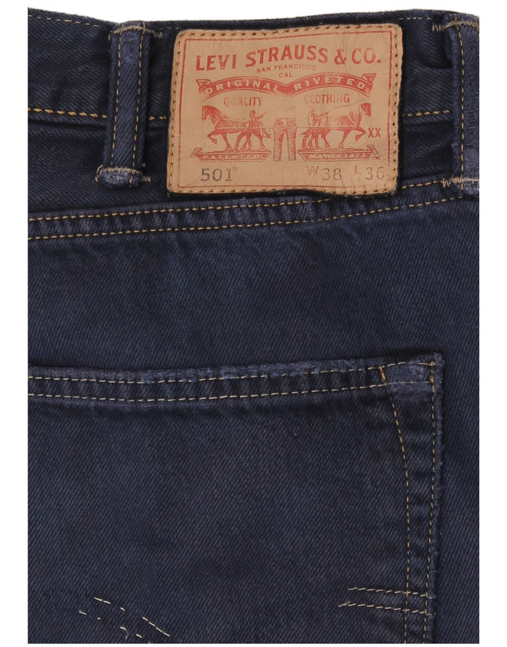 Levi's Herren 501 Straight Jeans W38 L27 Marineblau