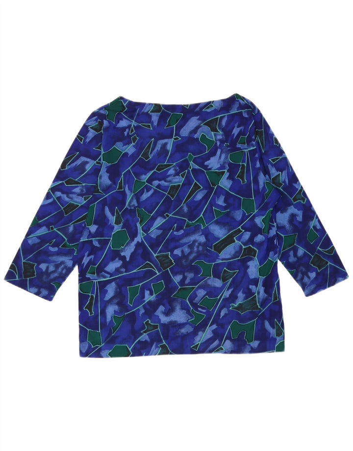 Valstar Womens Abstract Pattern Top 3/4 Ärmel UK 18 XL Blau