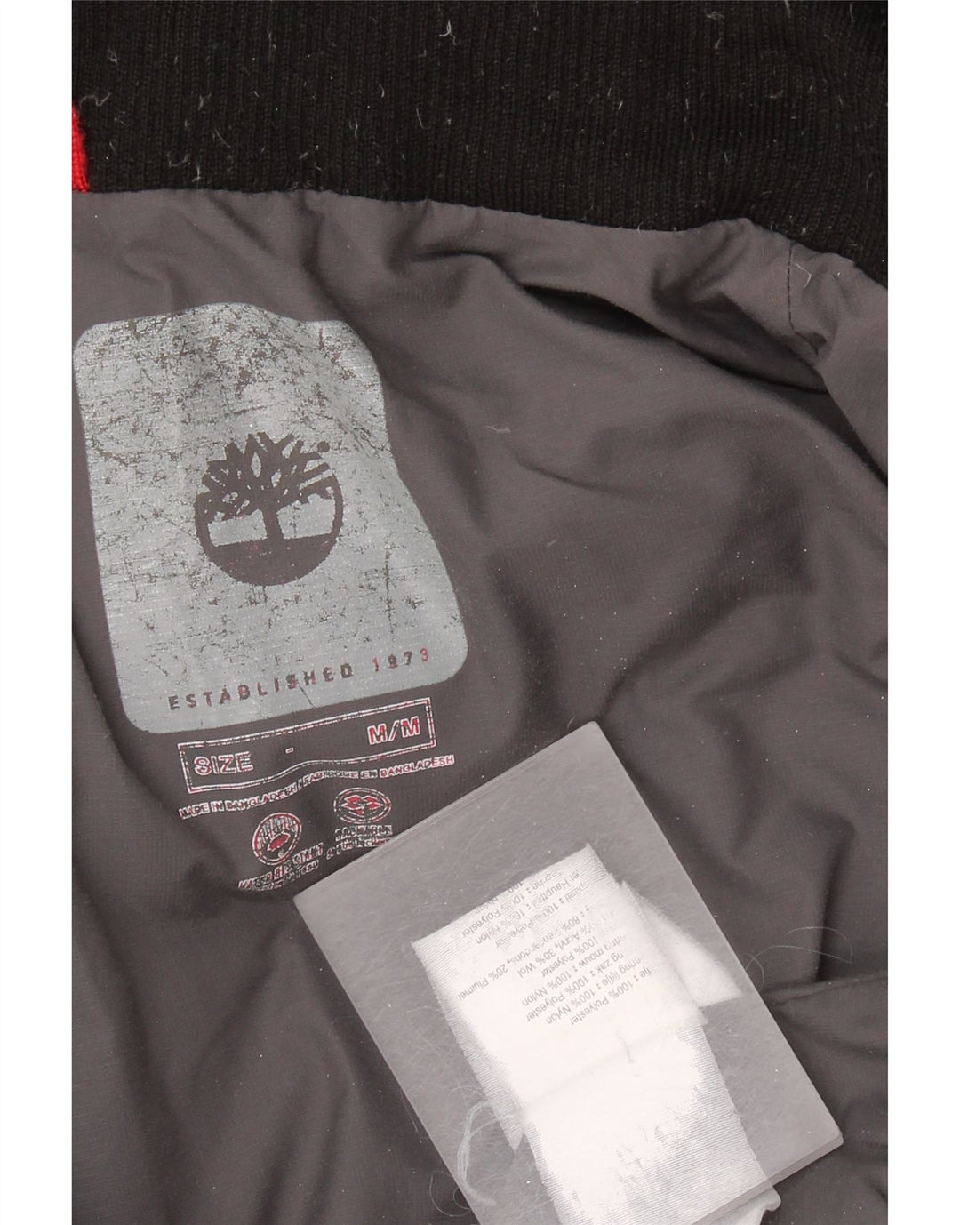 TIMBERLAND Herren-Jacke mit Kapuze, gepolstert, UK 38, Mittelschwarz, Polyester