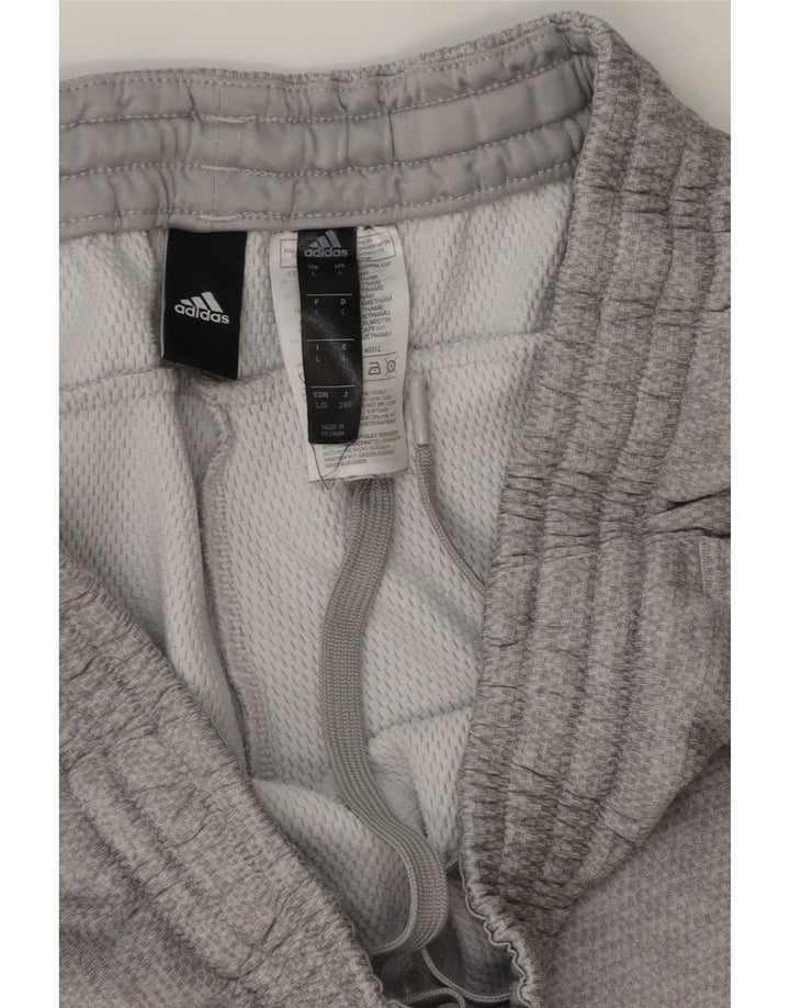 Adidas Herren-Trainingshose, großes graues Polyester