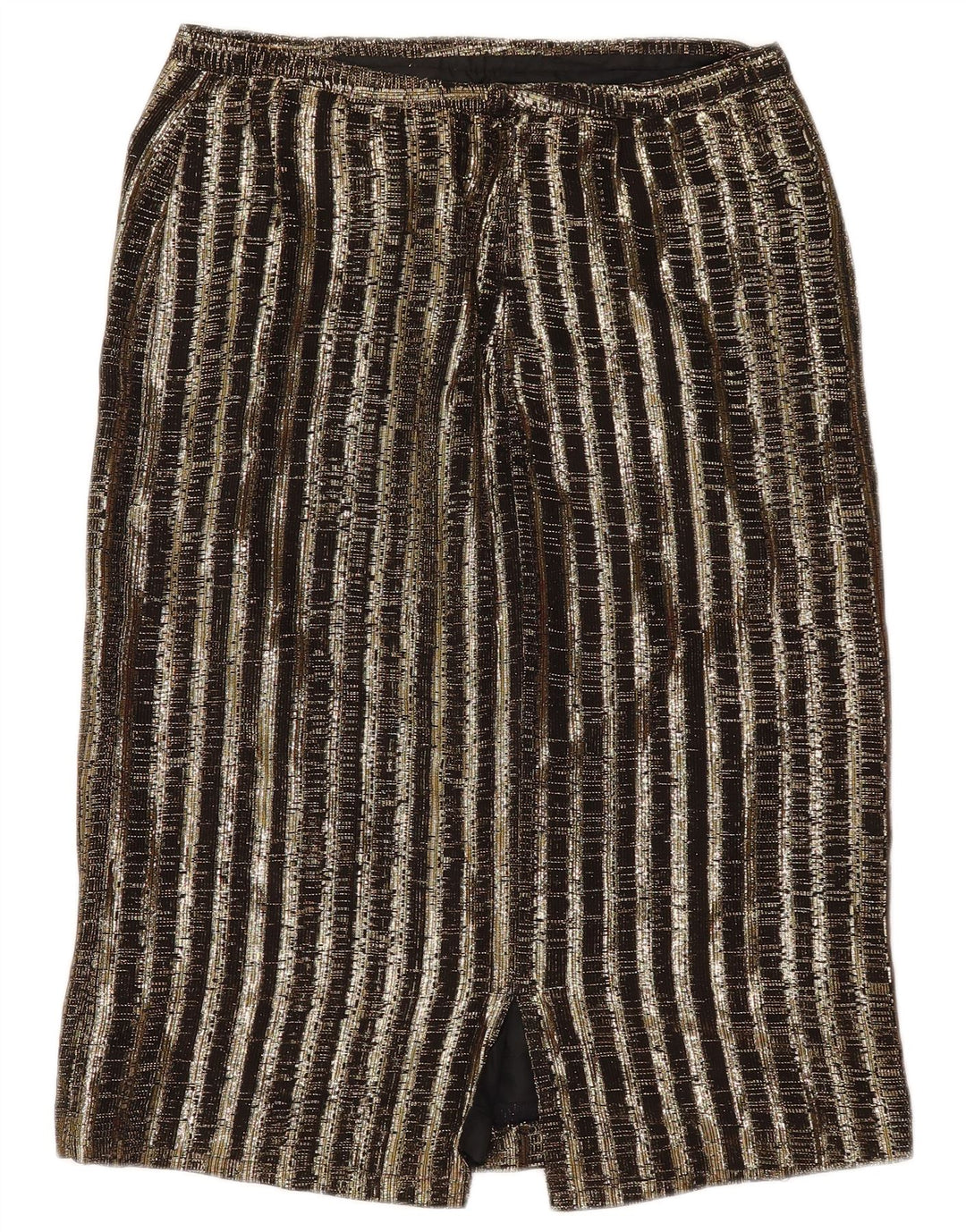 Vintage Damen 2-teiliges Rockset UK 14 Medium W29 Braun gestreift