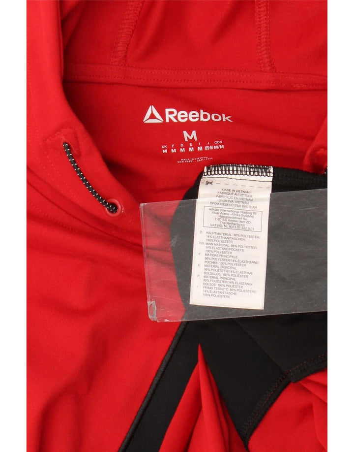 Reebok Herren Graphic Hoodie Pullover Mittelrotes Polyester