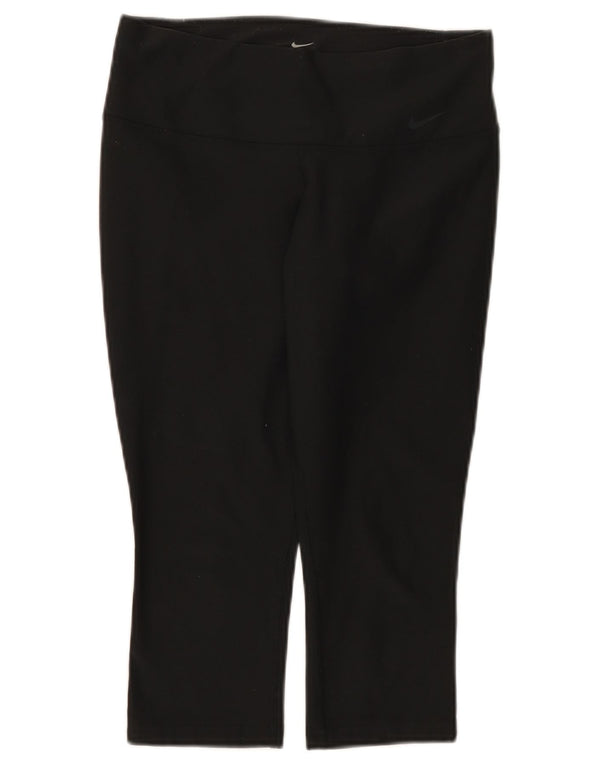 Nike Damen Dri Fit Capri-Leggings, Größe S, Größe S, Schwarz, Polyester